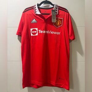 Adidas Red Manchester United Men's Jersey